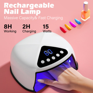 Lampe UV LED pour ongles 3 jours, en plastique, 15W, rechargeable, pour le durcissement du vernis gel, avec capteur automatique, 4 minuteurs, écran LCD, GZ RTS, commande en gros mixte - Product Image 2