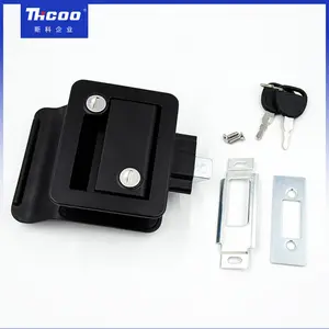 Rv Door Lock Black Handle Latch Camper Outdoor Lock RV Car Paddle Entry Door Lock Latch Handle Knob RV Door Locks For Caravan Trailer