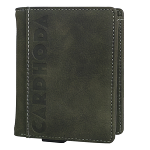 ที่ใส่นามบัตรโลหะแบบกำหนดเองหนัง PU กันขโมยอลูมิเนียมแบบสั้นสำหรับชายและหญิงดีไซน์ป๊อปอัพความจุขนาดใหญ่ - Product Image 4