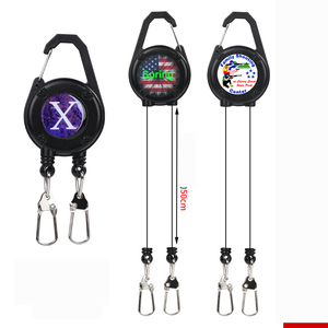 Hai đầu có thể thu vào keychain sáng tạo Keyring huy hiệu Reels ID chủ thẻ độc đáo chống mất dễ dàng để kéo khóa Keychain - Product Image 5