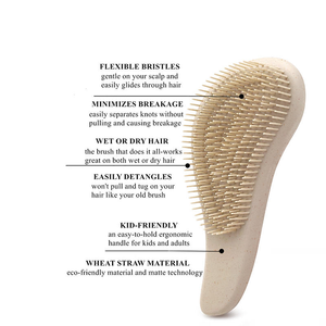 Set da 3 Pezzi: Cuscino <span class=keywords><strong>per</strong></span> lo Styling in Paglia di Grano e Silicone, <span class=keywords><strong>Spazzola</strong></span> Districante a Denti Larghi <span class=keywords><strong>per</strong></span> Massaggio del Cuoio Capelluto e Shampoo / Strumento <span class=keywords><strong>per</strong></span> <span class=keywords><strong>Capelli</strong></span> Secchi - Product Image 3