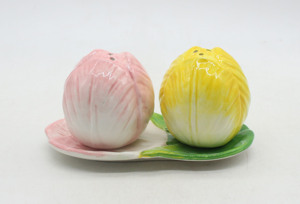 <span class=keywords><strong>Vase</strong></span> en céramique jaune et blanc en forme de tulipe avec base en feuille verte, décoration d'intérieur, porte-fleurs - Product Image 6