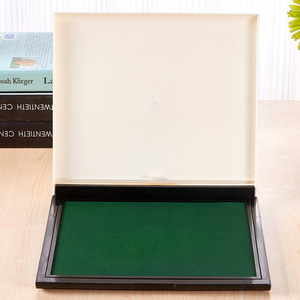 Grand tampon d'empreintes digitales et d'empreintes digitales en plastique de 25x21cm en caoutchouc coloré et encre ABS pour le bureau pour les timbres et les célébrations - Product Image 4
