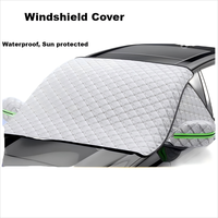 Housse de pare-brise de voiture extérieure, protection UV 90%, rejet IR 60%, imperméable, anti-pluie, pare-soleil avant pour berline, anti-poussière 4