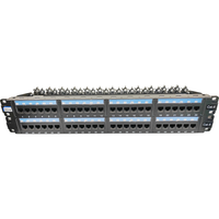 Panel de conexión de red 1U de 48 puertos de alta densidad | Marco de distribución Cat5e RJ45 para 5G/WiFi