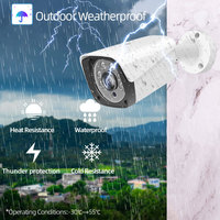 Kit Kamera CCTV 4K AHD Koaksial Stainless Steel 4CH/8CH Sistem Pemantauan HD Tahan Lama Tahan Air Dalam & Luar Ruangan
