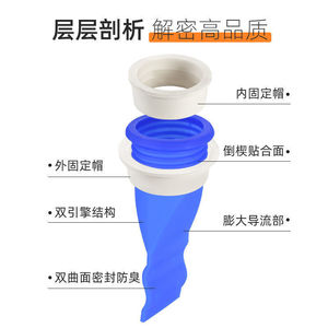 Noyau de drain en silicone anti-odeur pour les égouts de cuisine et de salle de bain, protection anti-moustiques, anti-insectes et anti-odeurs. - Product Image 3