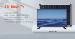 Televisor LED DC de 32 Pulgadas JUA <span class=keywords><strong>Energy</strong></span>, Sistema de Energía Solar de Pago por Uso, 50W 150Wh, Kit de TV con Panel Solar y Batería LiFePO4 Integrada - Product Image 6