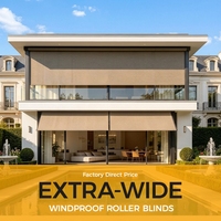Persianas enrollables motorizadas Newhoo Hot Sale Blackout Extra Wide WR135-150 para exteriores, para el hogar, sala de estar, dormitorio y oficina.
