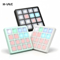 M-VAVE SMC-PAD POCKET Pengontrol MIDI Nirkabel Dengan 16 Strike Pad Desain Antarmuka USB-C Pengontrol Keyboard Midi Pad Kecil