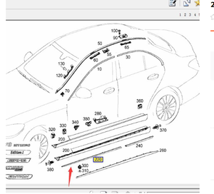 OEM 2056900562 o 2056900662 Modanatura Porta Anteriore per Mercedes Benz 205 C200 C260 <span class=keywords><strong>C180</strong></span> - Product Image 3