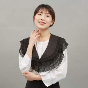 Colletto Staccabile in Pizzo Vintage, Colletto Pastorale con Strass Finti per <span class=keywords><strong>Camicia</strong></span> da Donna, De Piedra Naturale - Product Image 6
