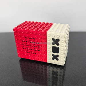 Haut-parleur Bluetooth compatible <span class=keywords><strong>Lego</strong></span>, blocs de construction DIY, mini haut-parleur portable avec surface de briques personnalisable, cadeau pour enfants, jouet STEM - Product Image 2