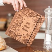 benutzerdefinierter papier-teiler persönlich diy holz leer familie kochbuch schutzfolien organizer-ordner ring-binder rezeptenbuch mit karten