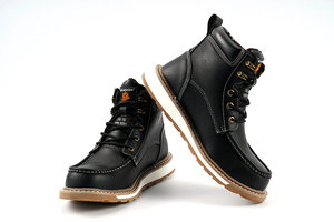 Botas de Cuero de Venta Caliente con Punta de Acero Zapatos de Seguridad Laboral para Hombre Anti-Golpes Resistentes a la Perforación Nuevas Botas de Seguridad Industrial de Moda - Product Image 5