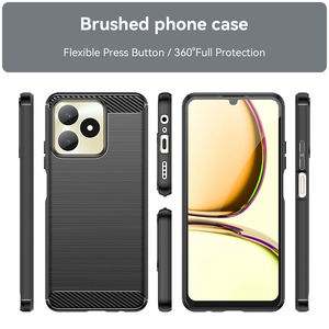 Funda de teléfono de TPU a prueba de golpes con textura de fibra de carbono cepillado suave y Flexible para OPPO Realme 11 <span class=keywords><strong>Pro</strong></span> C53 11 A1 A98 A56 A78 Reno 8T 10 - Product Image 2