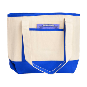 Bán buôn bông vải mua sắm Totes túi có thể gập lại và bền với mô hình hình học và đồng bằng in logo giá rẻ - Product Image 3