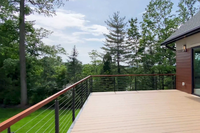 Prima Cable Railing Corbeille à main en câble pour escaliers, avec poteau en acier inoxydable, design de balustrade extérieure