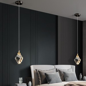Modern Minimalist Crystal Pendant <b>Light</b> E26 LED Single Head For Home <b>Dining</b> Room Bar Lighting Fixture - Product Image 4
