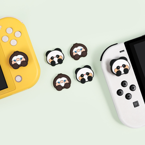Dễ thương Panda Penguin Silicone Bìa trường hợp đối với Nintendo chuyển đổi OLED Lite máy chủ phím điều khiển ngón tay cái Stick <span class=keywords><strong>Grip</strong></span> điều khiển bảo vệ - Product Image 3