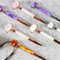Stylo multifonction personnalisé en résine pour soins de la peau, stylos de massage facial en jade, cadeaux pour femmes pour salons de beauté, outil de massage à rouleau en résine