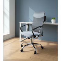 Chaise de bureau ergonomique à dossier haut avec accoudoirs, réglable en hauteur, pour salle de réunion