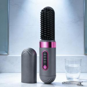 0728 10s Quick Heating Hair Straightener Flat Iron Ionic Plus Handheld Portable Ceramic <b>Hot</b> <b>Comb</b> Brushes - Product Image 3