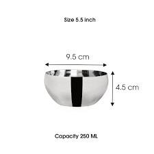 Ensemble de bols à salade ronds en acier inoxydable classique moderne avec finition polie, lavable au lave-vaisselle, pour un service alimentaire durable - Product Image 2