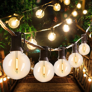 Guirlande lumineuse LED G40 étanche IP65 pour intérieur/extérieur, idéale pour la terrasse, décoration <span class=keywords><strong>de</strong></span> Noël avec longueurs personnalisables - Product Image 5