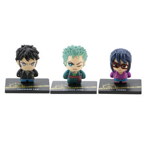 Juego de 12 piezas figuras de Anime japonés juguetes de cápsula lindo Luffy Zoro Trafalgar Sanji Nami figuras de acción - Product Image 6