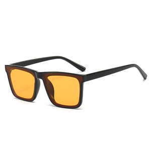 Lunettes de soleil carrées pour hommes, verres gris, monture intégrale en PC, protection UV, style estival, mode pour les trajets quotidiens - Product Image 5