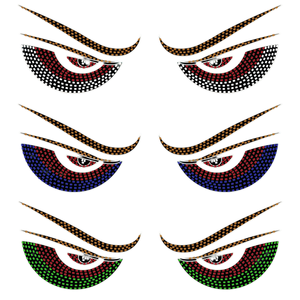 Lámpara de Expresión Divertida, Ojos de Diablo, Panel LED Matrix, Pantalla Flexible, Decoración de Ventana, Resistente al Agua IP67, para Camiones y Automóviles, 12V 5W - Product Image 1