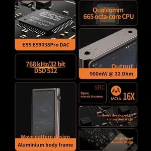 Shanling M7 Android10เครื่องเล่นเพลงแบบพกพาความละเอียดสูง ES9038pro DAC mqa DSD512 8-core Qualcomm CPU BT 5.0 LDAC - Product Image 3