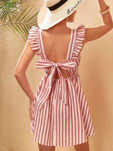 Nouvelle <span class=keywords><strong>robe</strong></span> <span class=keywords><strong>d</strong></span>'été pour femmes sans manches Mini <span class=keywords><strong>robe</strong></span> <span class=keywords><strong>d</strong></span>écontractée pour soirée Soirée à la mode Taille haute en coton Mini robes courtes - Product Image 2