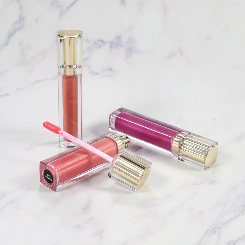 Lipgloss bening berkilau tinggi dasar kosmetik vendor lip gloss label pribadi