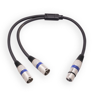 Cable de audio XLR doble blindado de 0.5 m, 1 hembra a 2 machos, para micrófono, mezclador, tipo cañón, el más vendido - Product Image 6