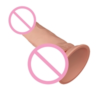 Dildo Suave y Sexy de Gran Tamaño con Sensación Realista, Juguetes Sexuales para Mujeres, Pene Grande con Doble Ventosa, Estimulador Anal