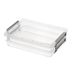 A4 Transparent Document Storage Box Rectangle Stackable With Lid For Home Office Use - Product Image 3