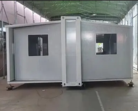 Maison pliante préfabriquée à double aile, directement de l'usine, 20ft 40ft, conteneur Casa, bureau conteneur modulaire, maison mobile extensible