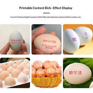 Nouvelle machine de codage <span class=keywords><strong>d</strong></span>'œufs entièrement automatique à 6 buses, imprimante jet <span class=keywords><strong>d</strong></span>'<span class=keywords><strong>encre</strong></span> multifonctionnelle à séchage rapide avec <span class=keywords><strong>cartouche</strong></span> <span class=keywords><strong>d</strong></span>'<span class=keywords><strong>encre</strong></span> de qualité alimentaire et support flexible - Product Image 2