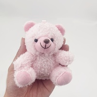 Porte-clés en peluche ours bouclé personnalisé, prix d'usine en gros, faible MOQ, pendentif mignon en sherpa pour sac, jouet en peluche doux