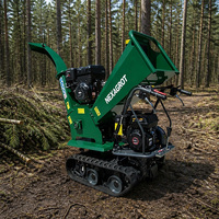 Broyeur de bois à chenilles à essence 15HP GST120, capacité de 120 mm, autopropulsé, avec boîte de vitesses 3F+1R pour les jardins