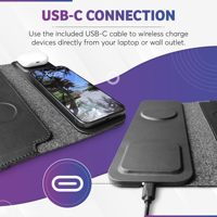 Özel 4'ü 1 Arada Kablosuz Şarjlı Laptop Kılıfı Seyahat Telefonu Kulaklık Şarj Cihazı Mouse Pad İş Laptop Kılıfı