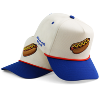 Casquette de baseball HBA54 tendance bicolore à 5 panneaux, broderie 3D personnalisée en usine, unisexe, pour le sport et les loisirs, en coton