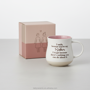 <span class=keywords><strong>Mug</strong></span> à café en céramique avec impression de logo <span class=keywords><strong>personnalisé</strong></span> pour cadeau de sœur, motif de cœur mignon, tasse à thé en porcelaine avec poignée - Product Image 6