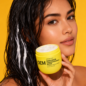 Mascarilla Capilar Reparadora OEM ODM para el Cuidado y Recuperación del Cabello, Suministro de Fábrica al por Mayor, Repara el Cabello Dañado, Restaura con Aceite de Argán, para Uso en Salón - Product Image 1