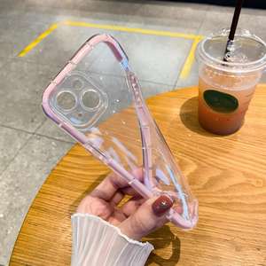 Funda adecuada para iPhone 15, borde luminoso, airbag, para iPhone 13 transparente, 11 a prueba de golpes, suave, XR con cobertura total de la lente - Product Image 2