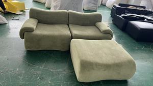 Italian Modern Chesterfield Living Room <strong>Sofa</strong> Set with Sponge Filled Sectional Couches for Mall Use - Product Image 3