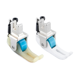 Flatbed <b>Sewing</b> Machine Universal Teflon Wide Seam Roller Presser Foot Adjustable For Thin And Thick Materials Topstitching - Product Image 1