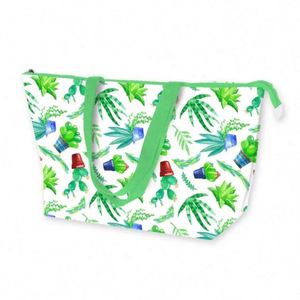 Custom Printed Waterproof Foldable Cute Fresh Patterned Polyester Tote Beach Bags Summer Autumn Spring Beach Outings Bulk Order - Product Image 6
